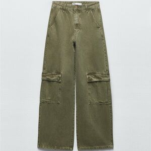 ZARA Z1975 High Waisted Cargo Pants